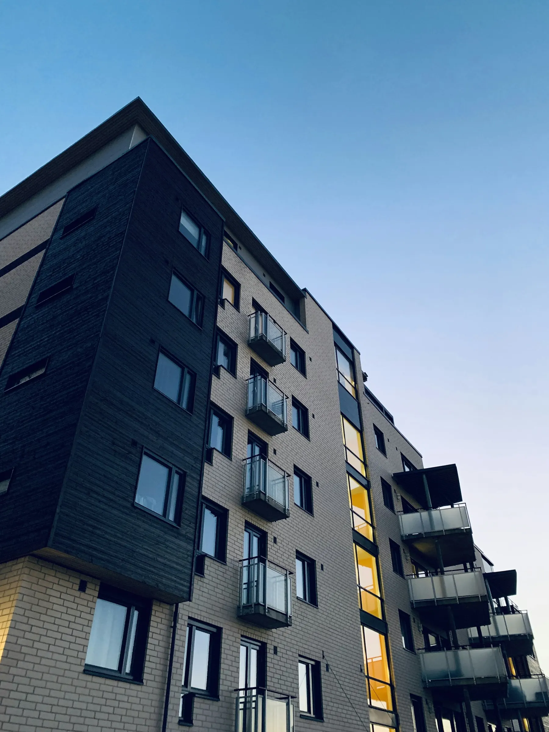 Modern residential apartment building exterior